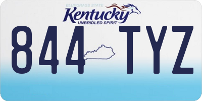 KY license plate 844TYZ