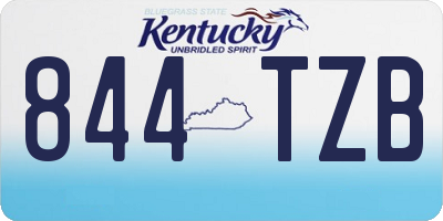 KY license plate 844TZB