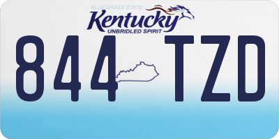 KY license plate 844TZD
