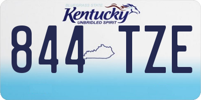 KY license plate 844TZE