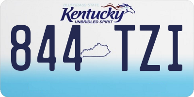 KY license plate 844TZI