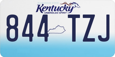 KY license plate 844TZJ