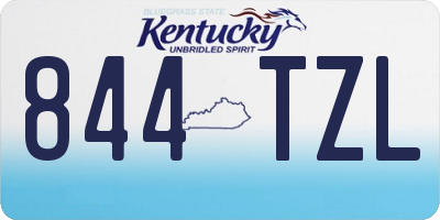 KY license plate 844TZL