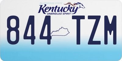 KY license plate 844TZM