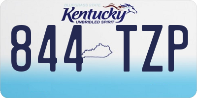 KY license plate 844TZP