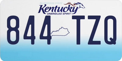 KY license plate 844TZQ