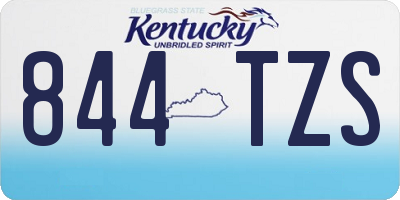 KY license plate 844TZS