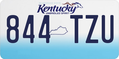 KY license plate 844TZU