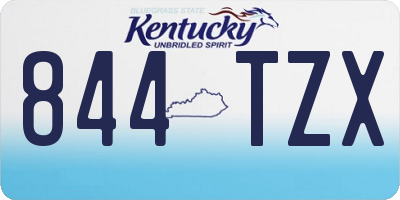 KY license plate 844TZX