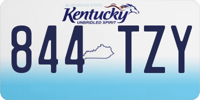 KY license plate 844TZY