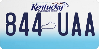 KY license plate 844UAA