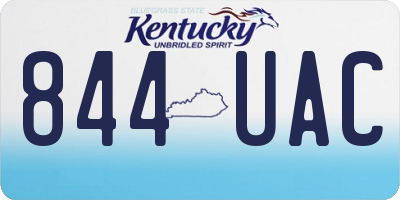 KY license plate 844UAC