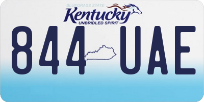 KY license plate 844UAE