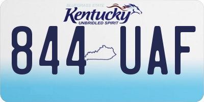 KY license plate 844UAF