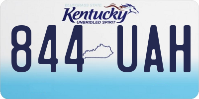 KY license plate 844UAH
