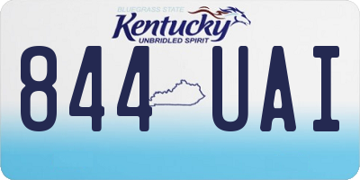 KY license plate 844UAI