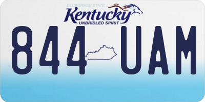 KY license plate 844UAM
