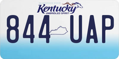 KY license plate 844UAP