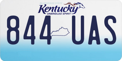 KY license plate 844UAS
