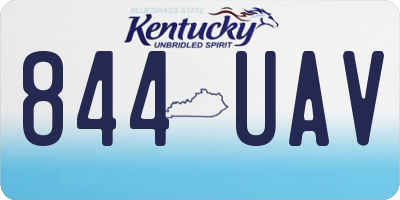 KY license plate 844UAV