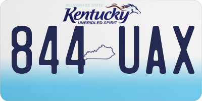 KY license plate 844UAX