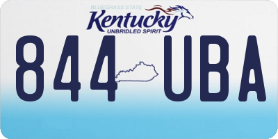 KY license plate 844UBA