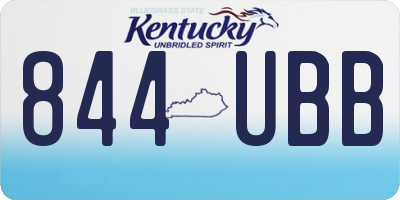 KY license plate 844UBB
