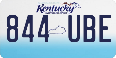 KY license plate 844UBE