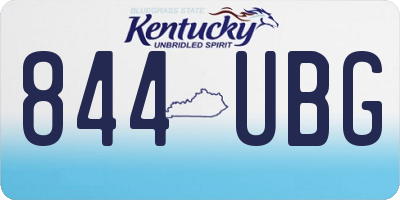 KY license plate 844UBG
