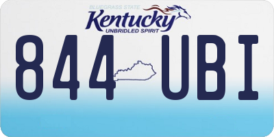 KY license plate 844UBI