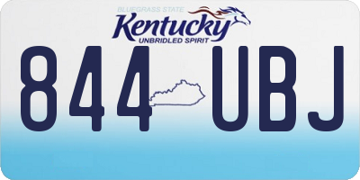 KY license plate 844UBJ