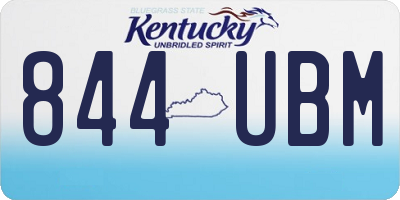 KY license plate 844UBM