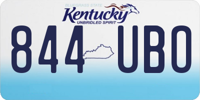 KY license plate 844UBO