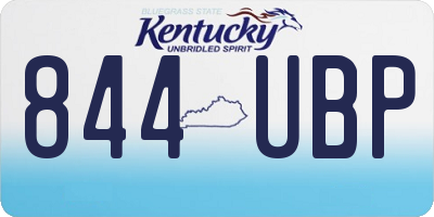 KY license plate 844UBP