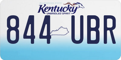 KY license plate 844UBR