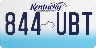 KY license plate 844UBT