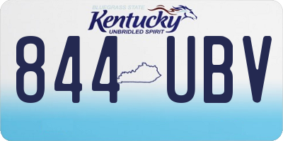 KY license plate 844UBV