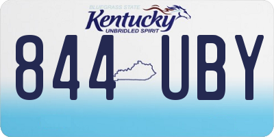 KY license plate 844UBY