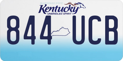 KY license plate 844UCB