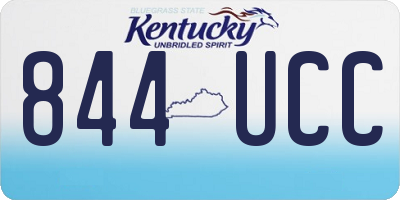 KY license plate 844UCC