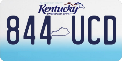 KY license plate 844UCD