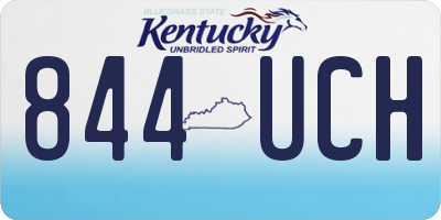 KY license plate 844UCH