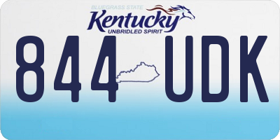 KY license plate 844UDK