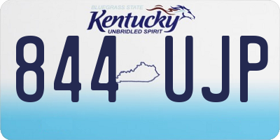 KY license plate 844UJP