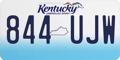 KY license plate 844UJW