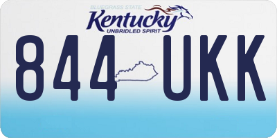 KY license plate 844UKK