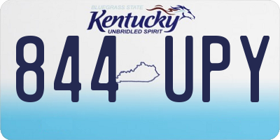 KY license plate 844UPY