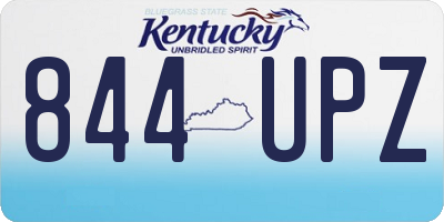 KY license plate 844UPZ