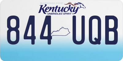 KY license plate 844UQB