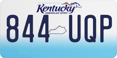 KY license plate 844UQP